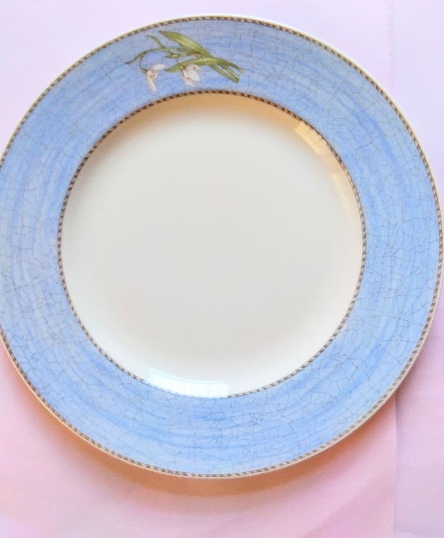 【新品】値下２点ウェッジウッド稀少★スノードロップ★デザート皿