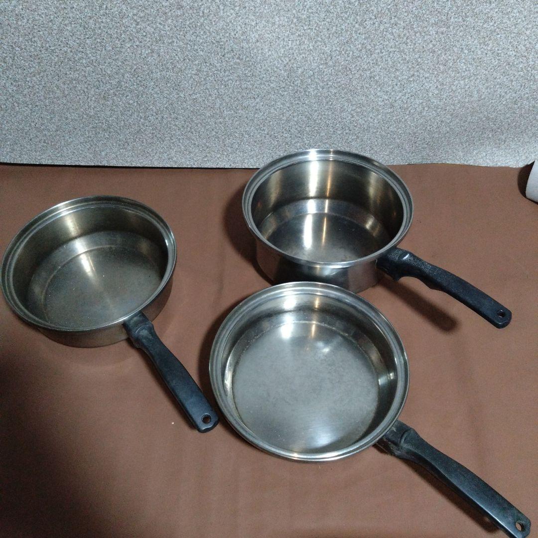 インコア　片手鍋　ステンレス鍋　3点セット