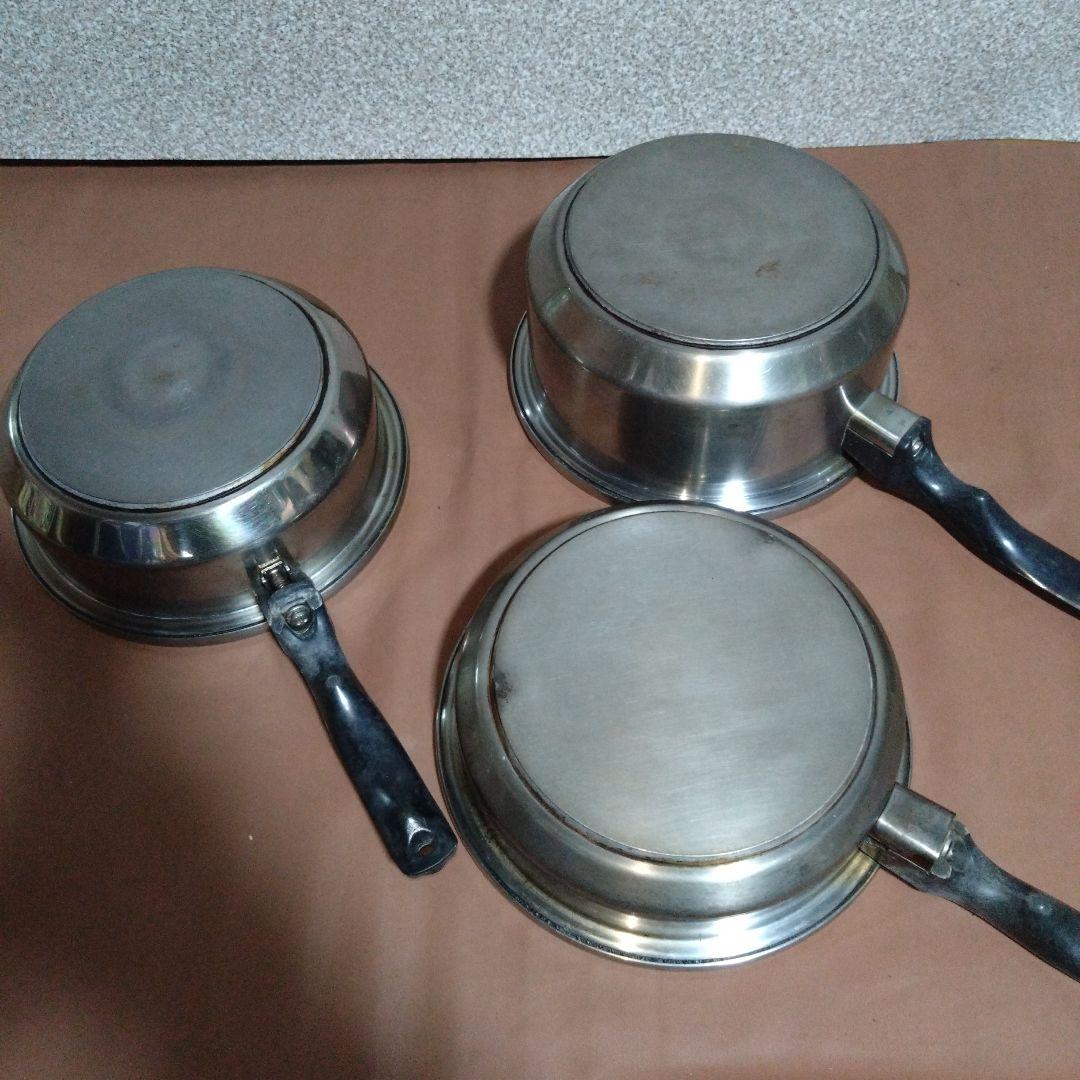 インコア　片手鍋　ステンレス鍋　3点セット