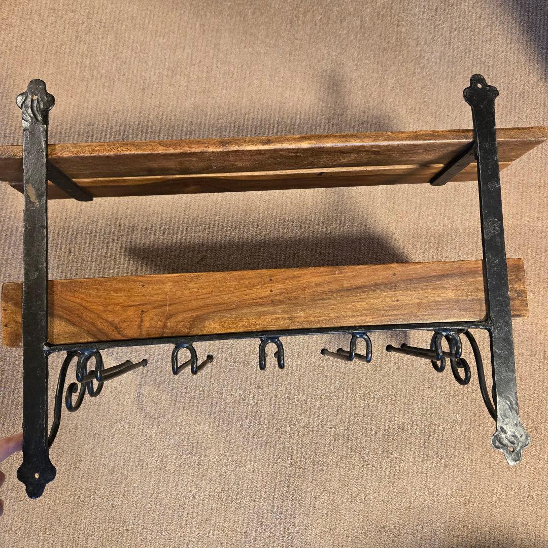 アンティーク家具 壁掛けワインラック グラスハンガー