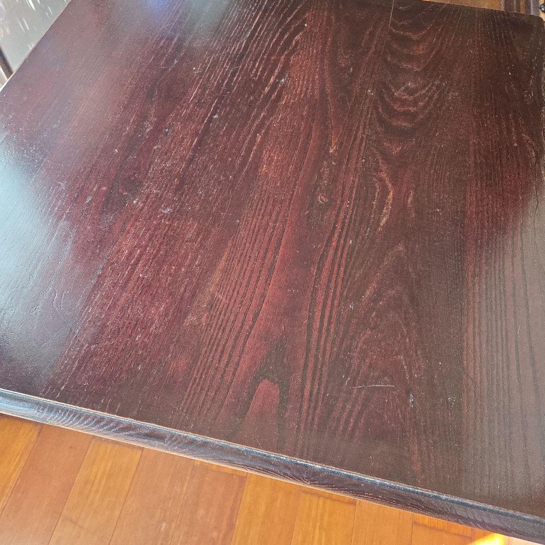 鉄脚　70cm四角木製テーブル