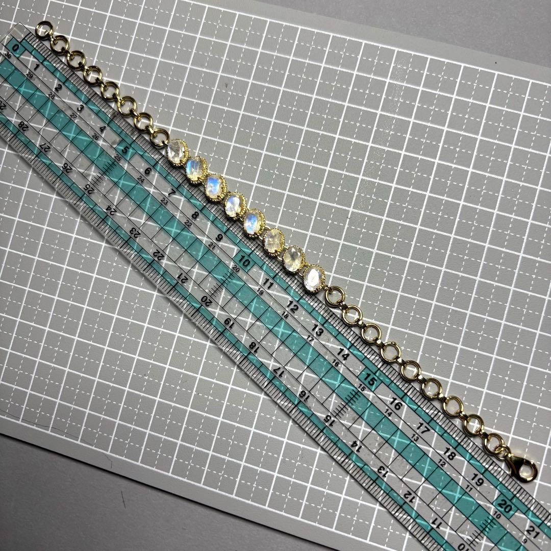 《1点限定》ブルームーンストーンルース品質＊オーバルブレスレット