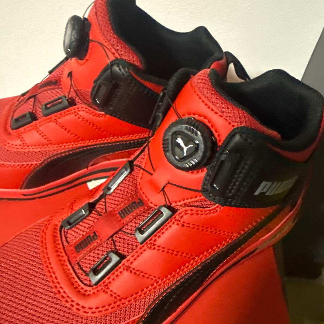 PUMA 安全靴 ダイヤル式 レッド