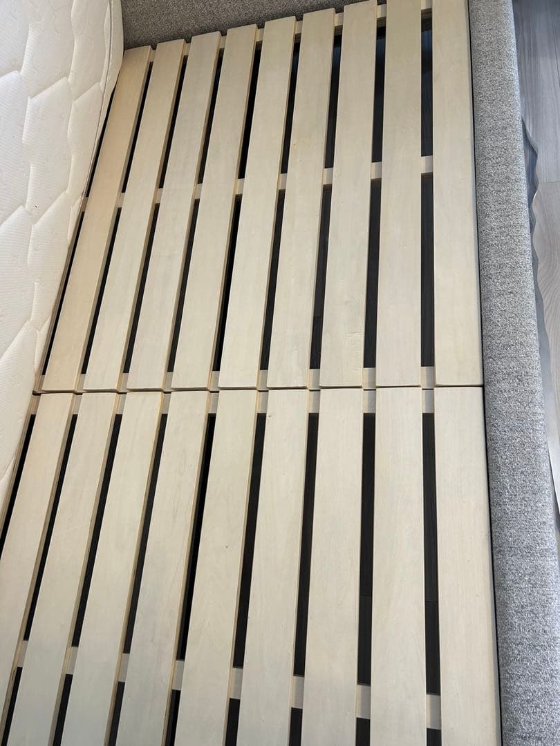 シングルサイズ ベッド ファブリックヘッドボード