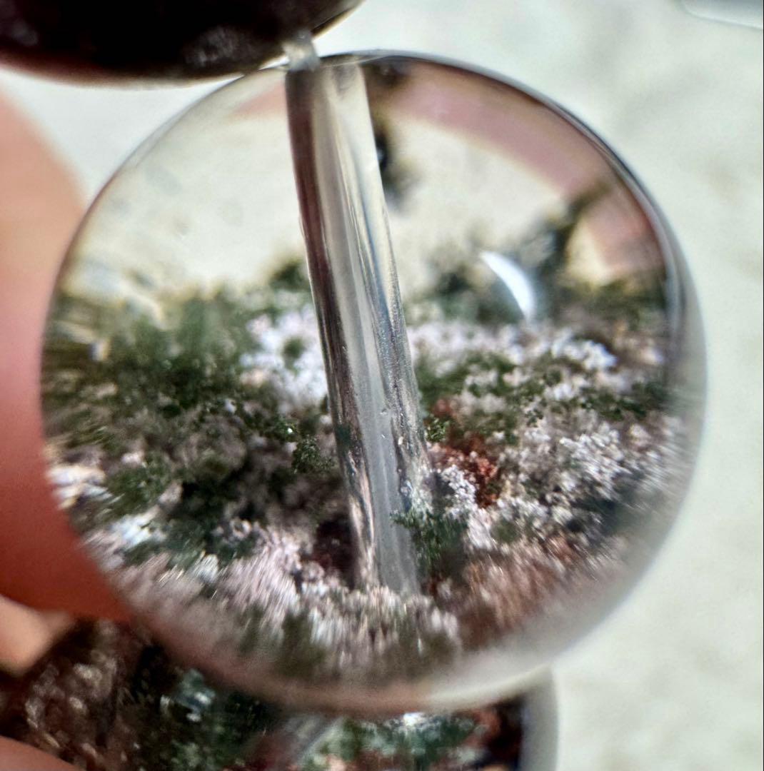 Mystic最高品質 極クリア•パープルガーデンファントムクォーツ ブレスレット