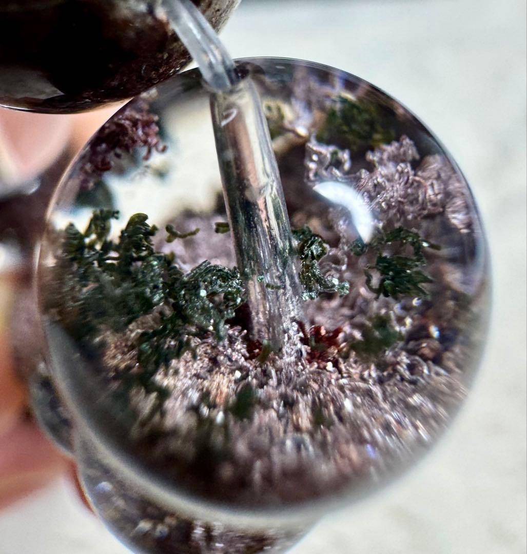 Mystic最高品質 極クリア•パープルガーデンファントムクォーツ ブレスレット