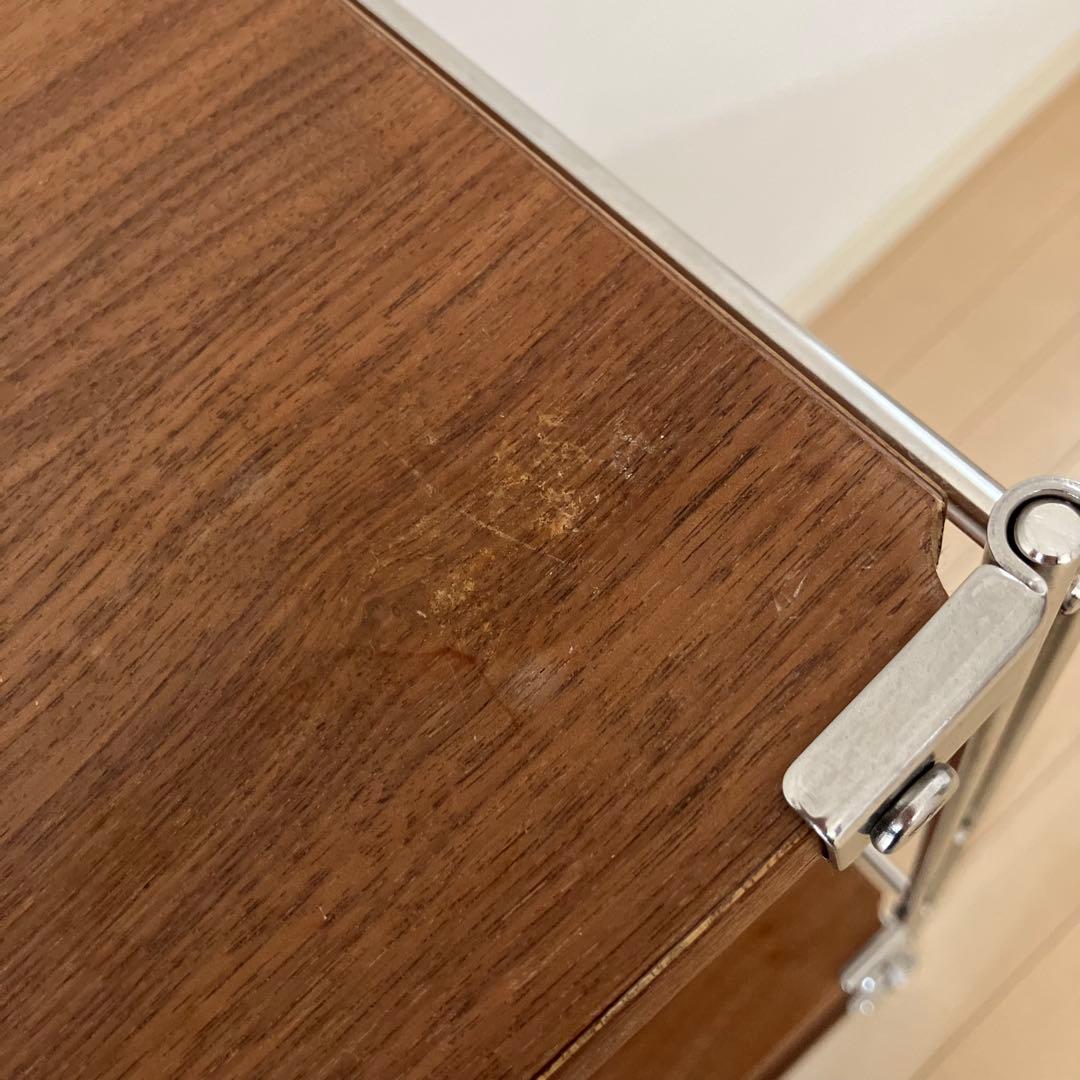 無印良品　ステンレスユニットシェルフ　ウォールナット材　棚セット　ワイド　小