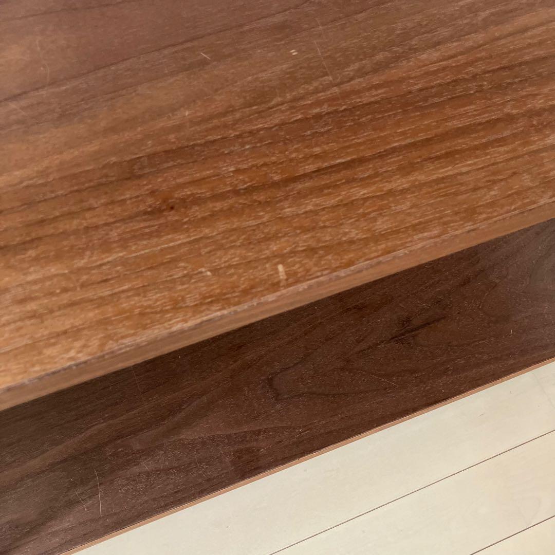 無印良品　ステンレスユニットシェルフ　ウォールナット材　棚セット　ワイド　小