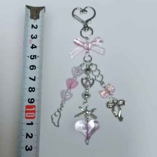 ハンドメイド ビーズ キーホルダー ピンク y2k 韓国 コレクトブック