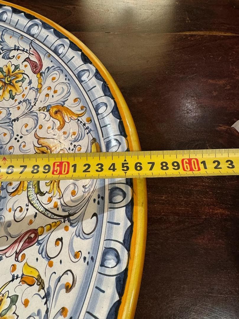 大皿イタリア製　大絵皿　イタリア製　装飾皿　陶器