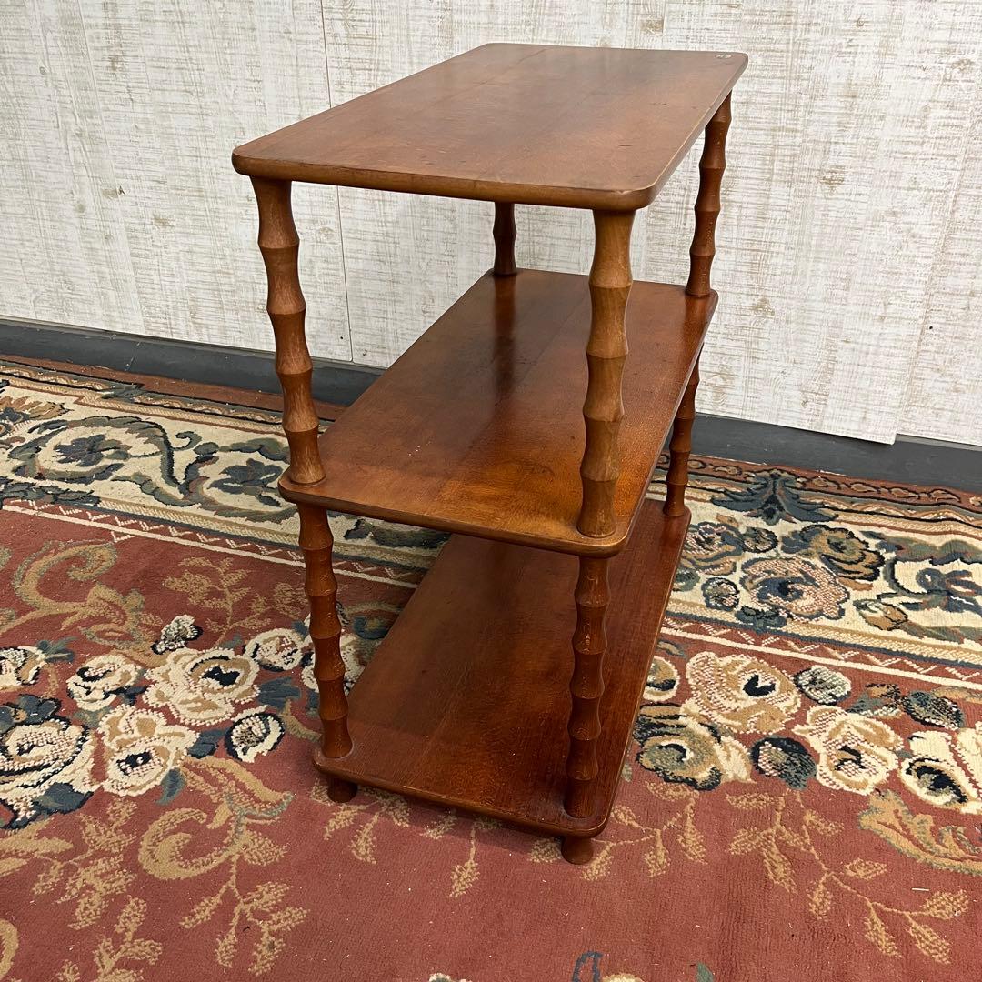 【アンティーク】YANACO ヤナコ 木製 3段 コンソールテーブル 飾り棚