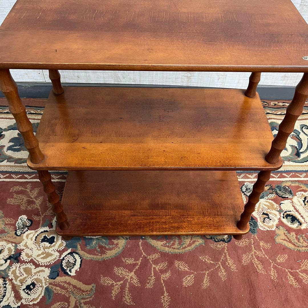 【アンティーク】YANACO ヤナコ 木製 3段 コンソールテーブル 飾り棚