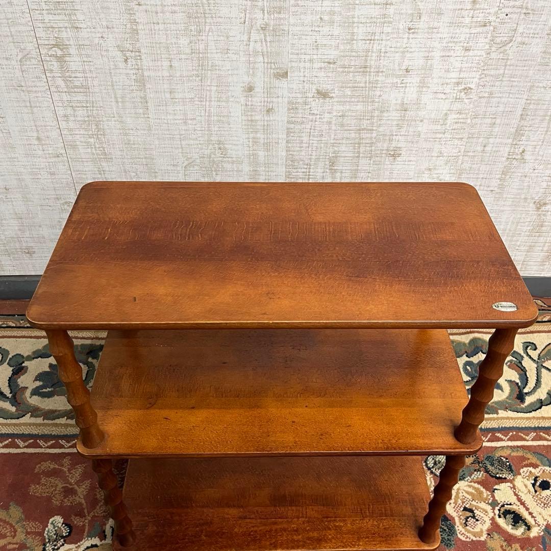 【アンティーク】YANACO ヤナコ 木製 3段 コンソールテーブル 飾り棚