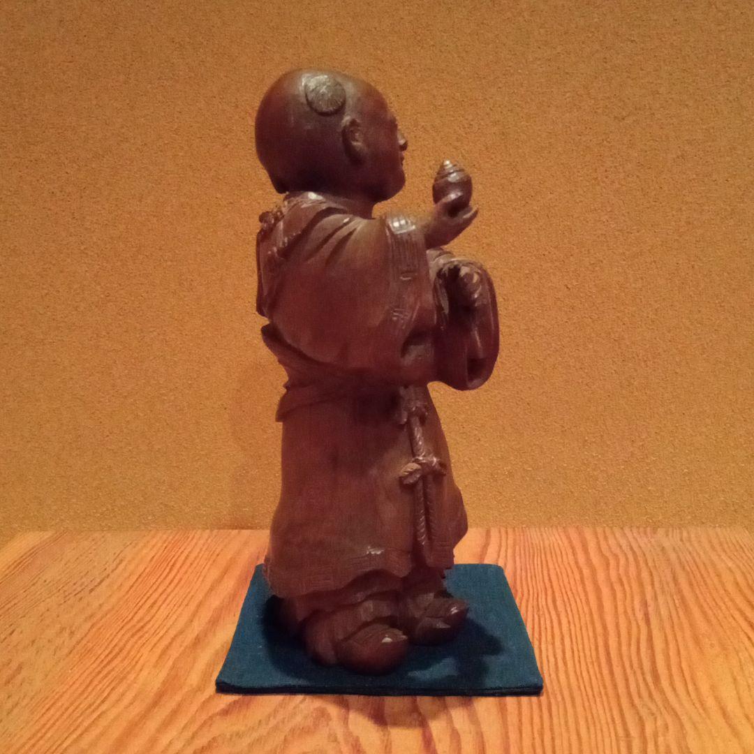 幻 木彫 名品【唐子】戸田海笛　(師：米原雲海)