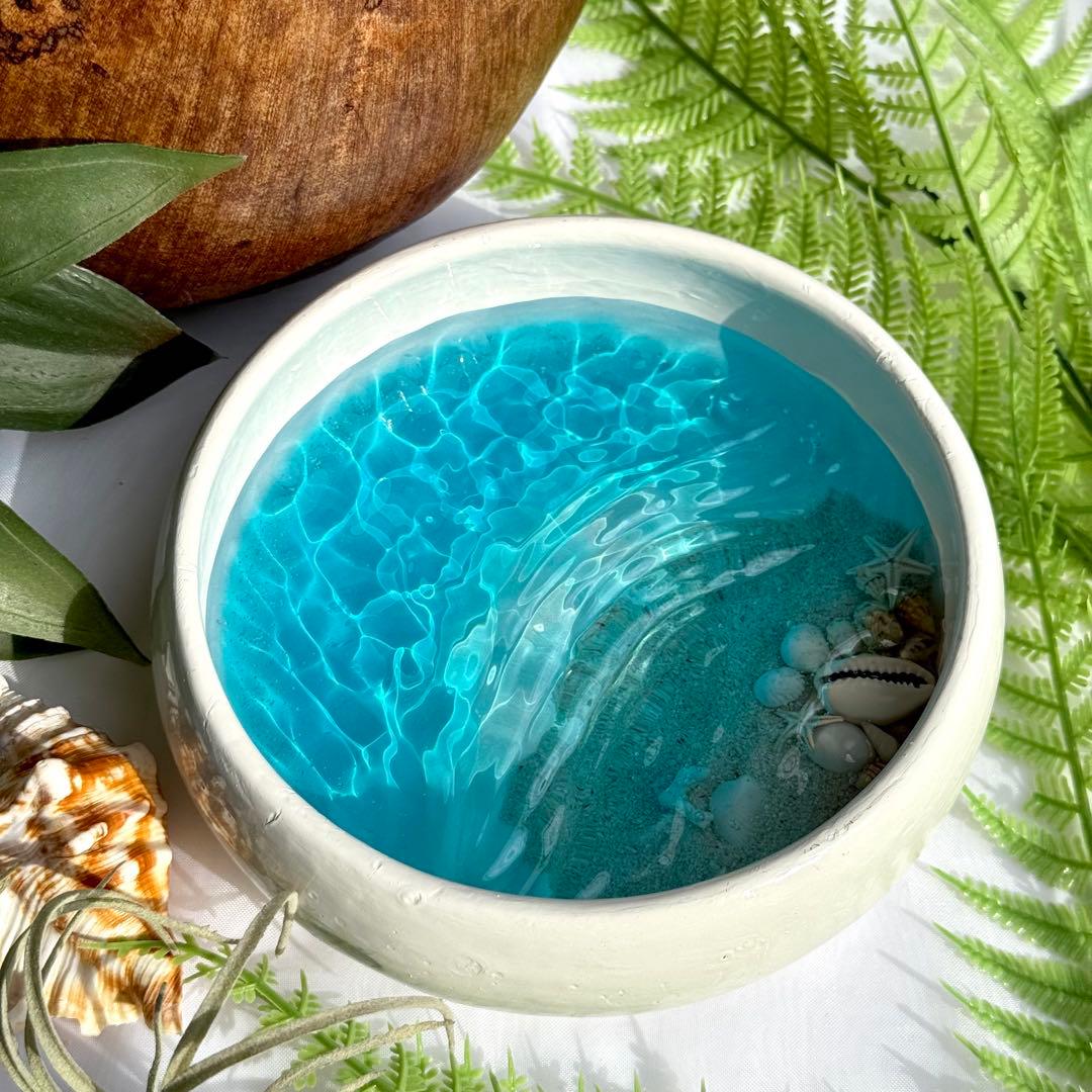 インテリアアート　貝殻　珊瑚礁　海の置き物　美ら海　沖縄