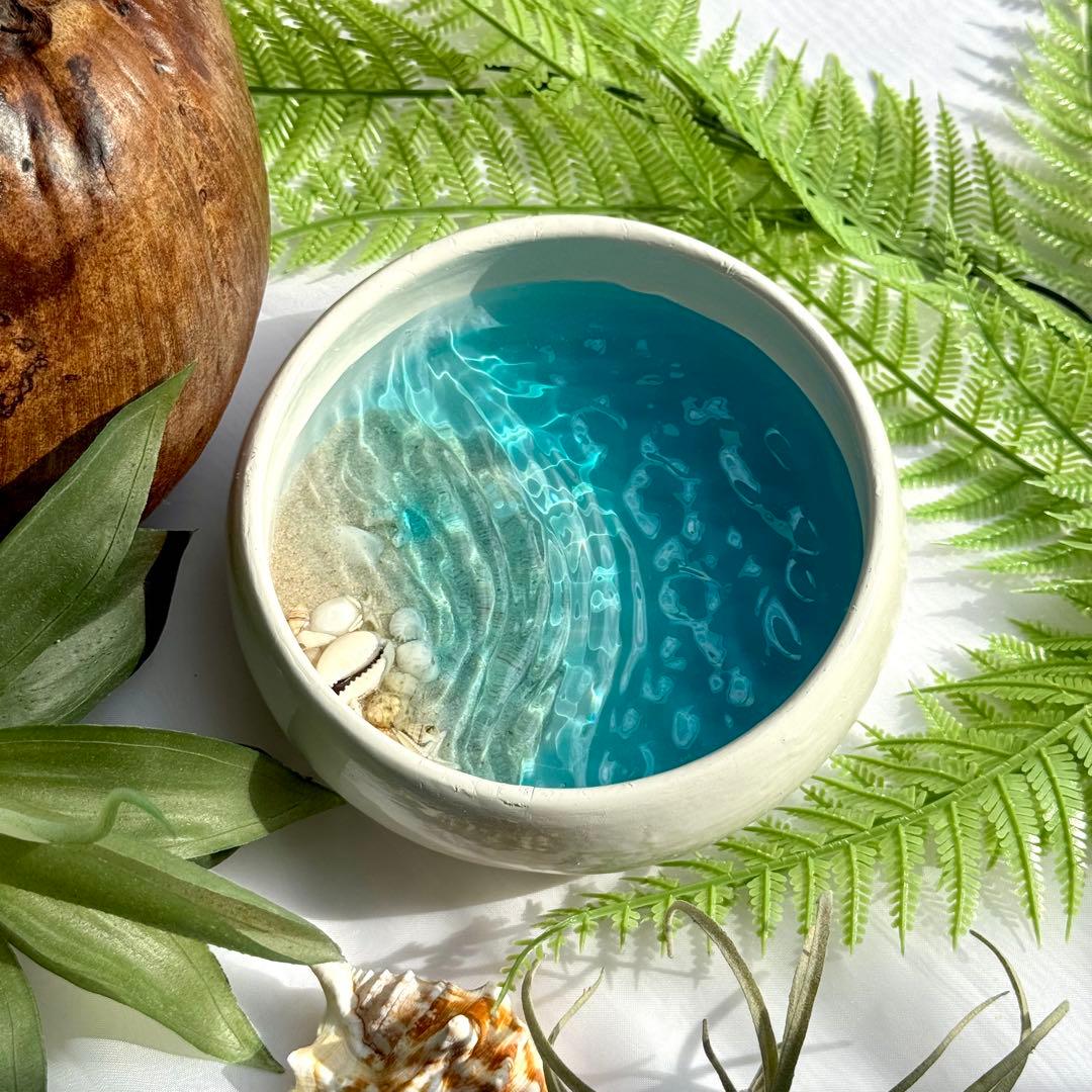 インテリアアート　貝殻　珊瑚礁　海の置き物　美ら海　沖縄