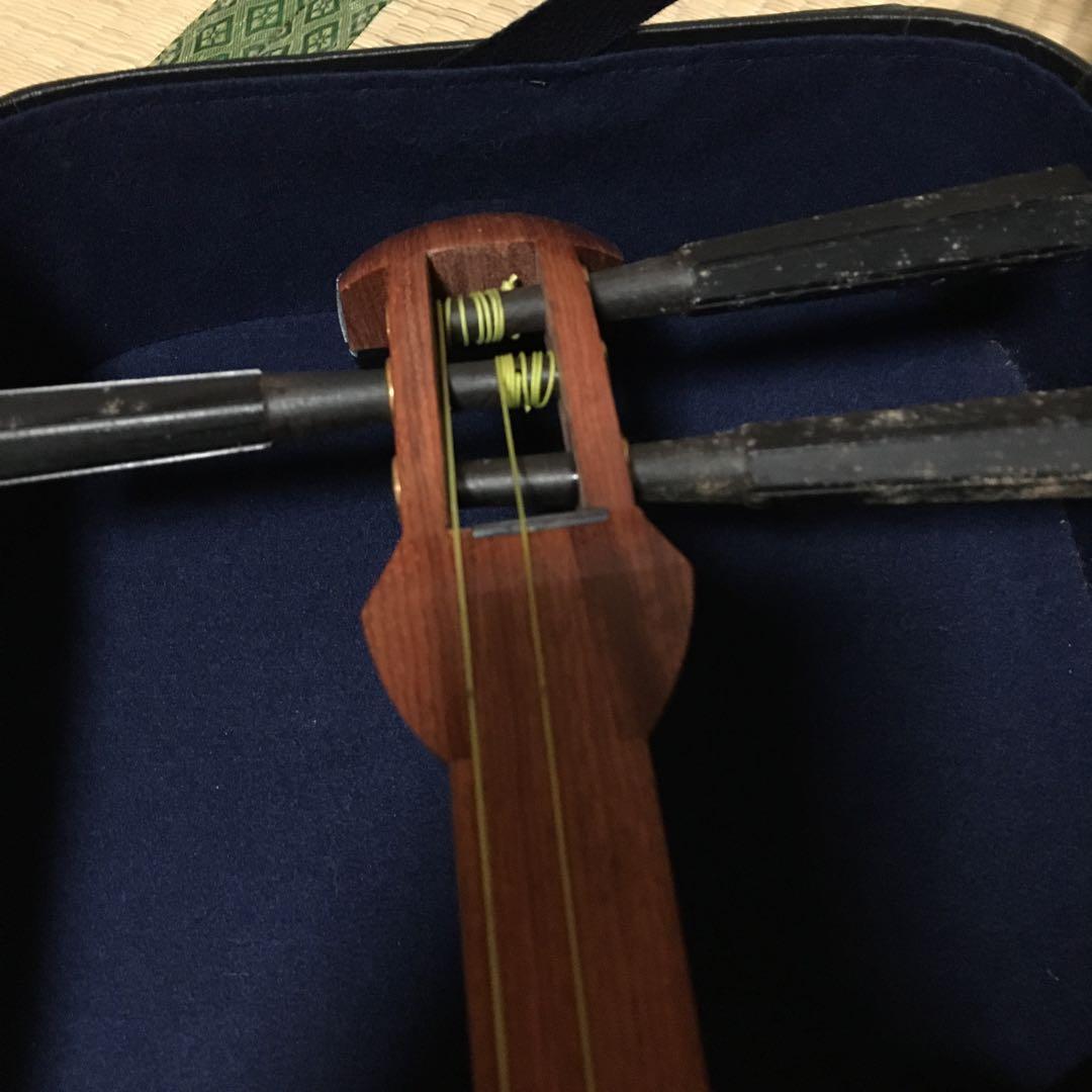 裏面破れ有　三味線　中棹　細棹　ケース付き