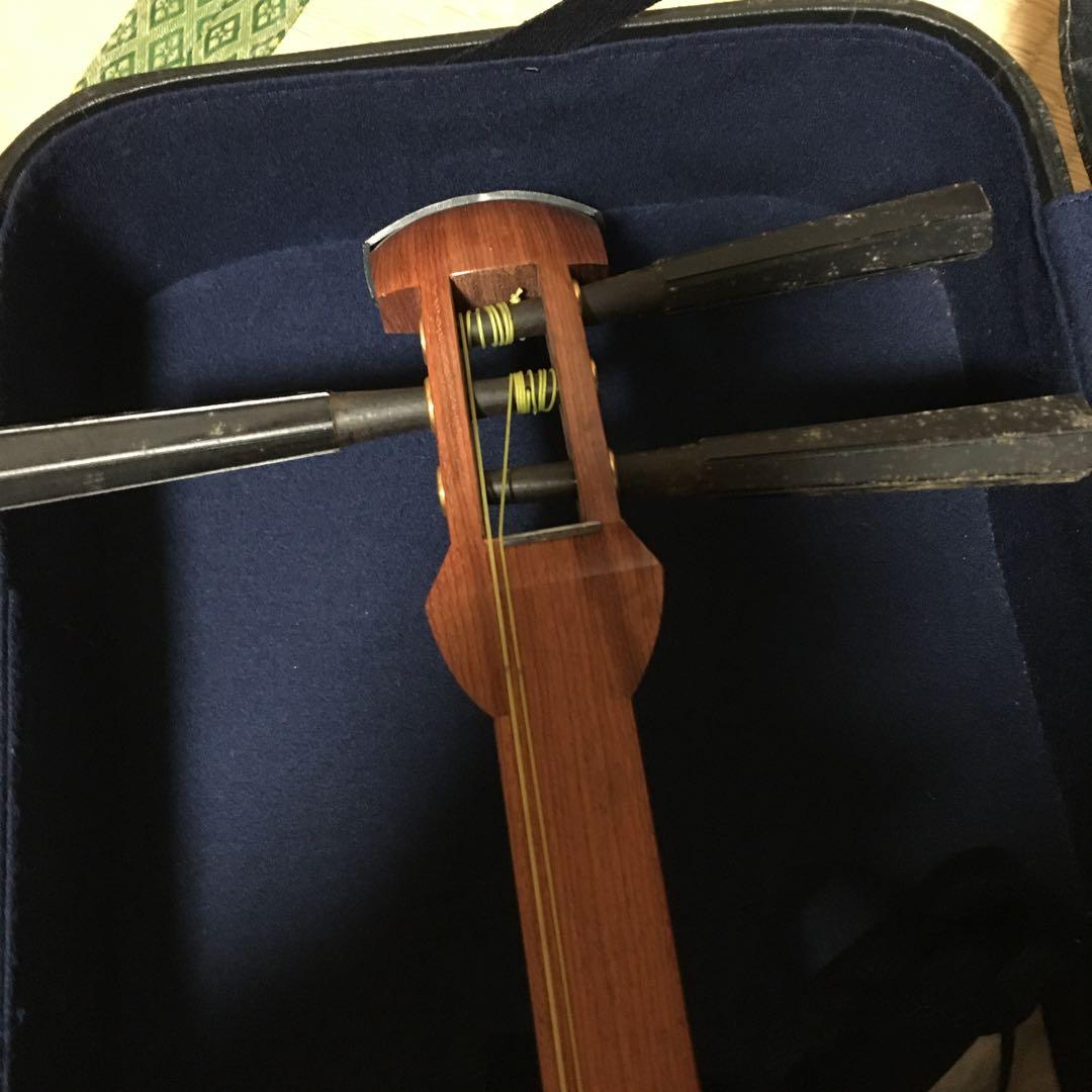 裏面破れ有　三味線　中棹　細棹　ケース付き