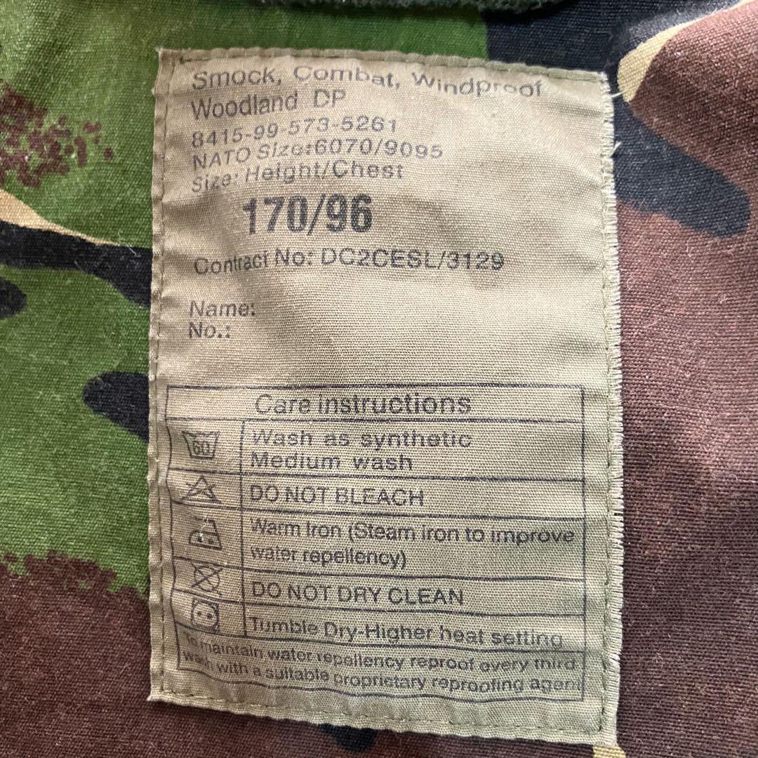 イギリス軍 DPM 迷彩 ワッペン ウィンドプルーフ コンバットパーカー 170