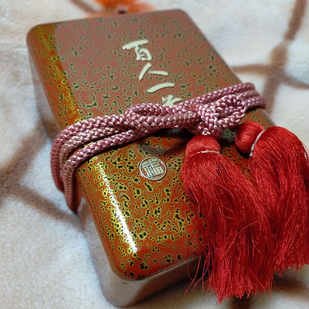 貴重 百人一首 丸福特製品 金箔 塗箱 未使用 かるた歌百首 古典文学 美