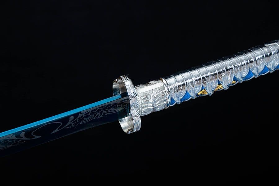 銀竜刺繍春刀 武具刀装具日本刀模造刀 居合刀