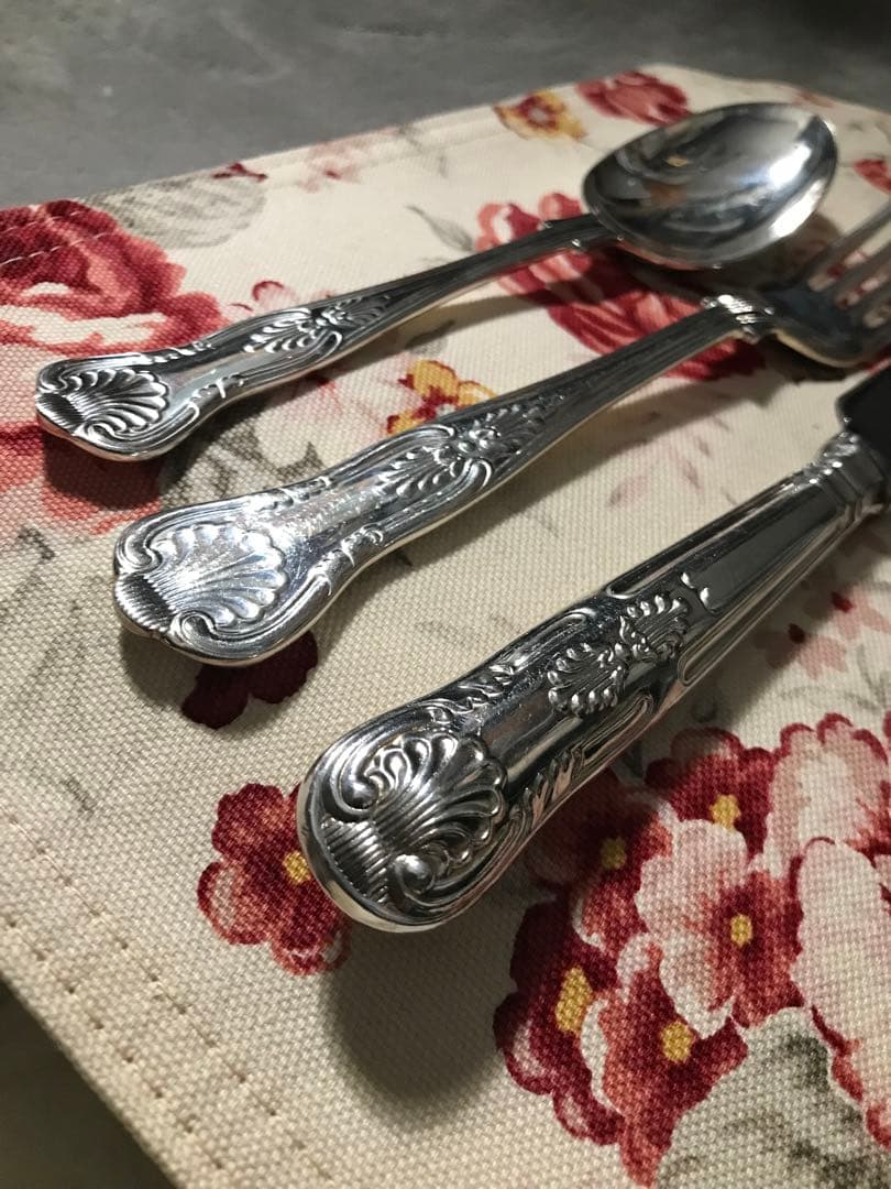 英國名門　お一人様　シェフィールド　ロンドン購入　銀器カトラリー3点セット