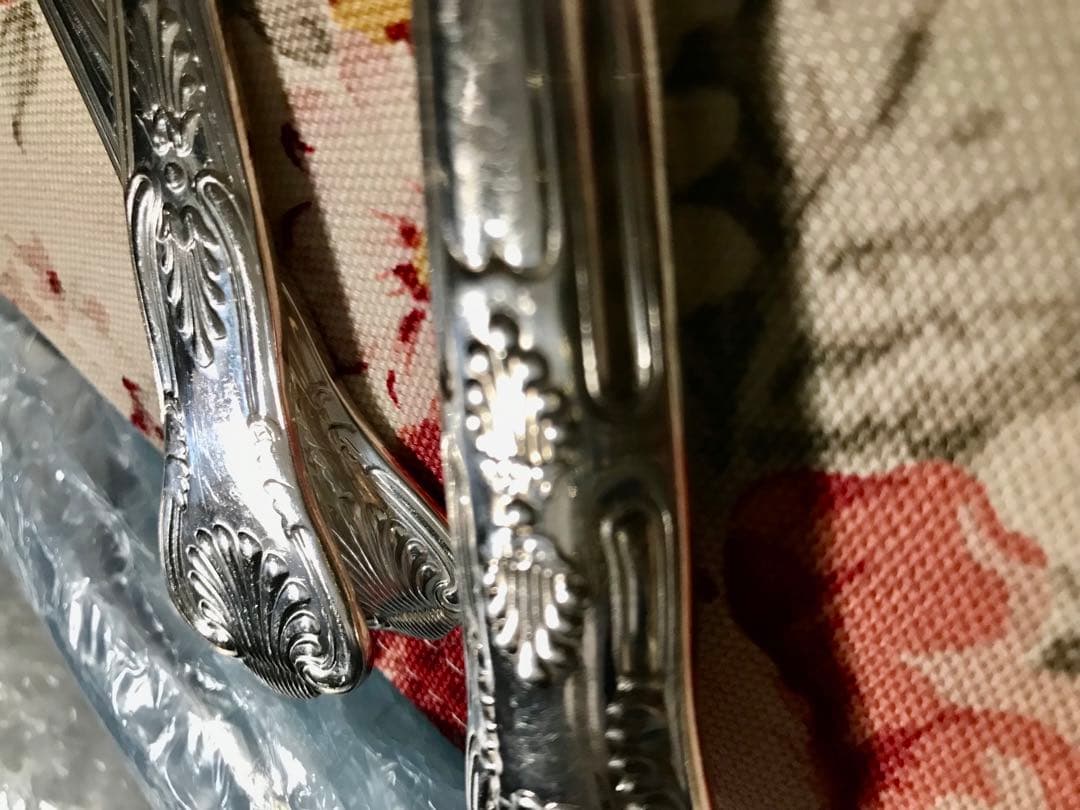 英國名門　お一人様　シェフィールド　ロンドン購入　銀器カトラリー3点セット