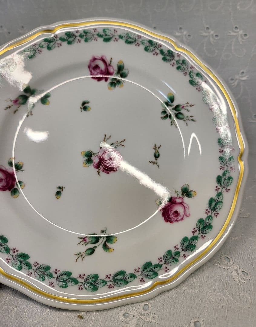 未使用近✨希少✨リチャードジノリ ガーデンローズ プレート 19cm皿②