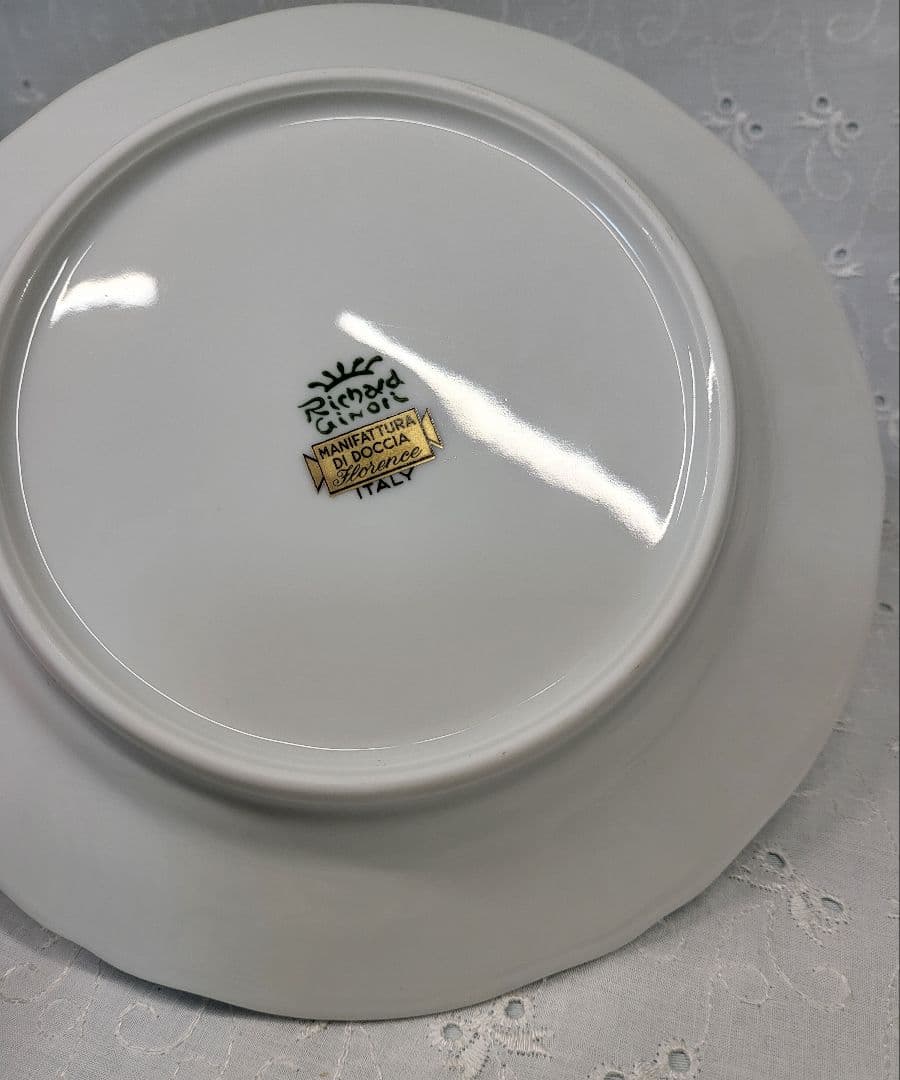 未使用近✨希少✨リチャードジノリ ガーデンローズ プレート 19cm皿②