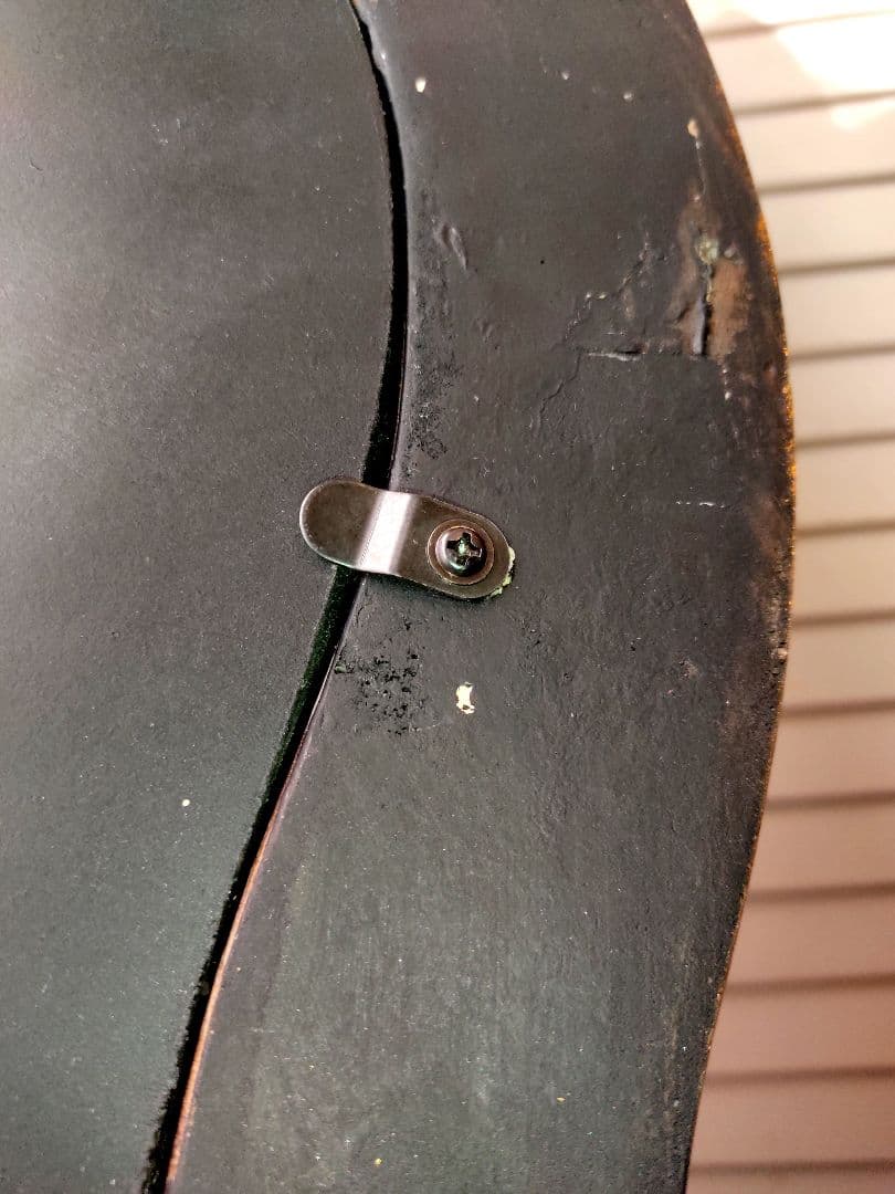 鏡　面取り　木製　ビンテージ　　アンティーク