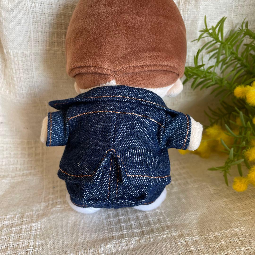 1667 ちびぬいちゃんのデニムセットアップ金ボタン
