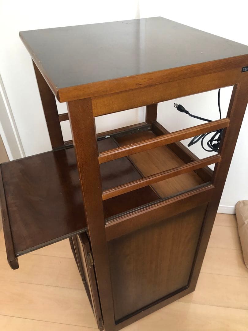 Kazカリモク　キッチンラック レンジ/炊飯器棚44x105x45