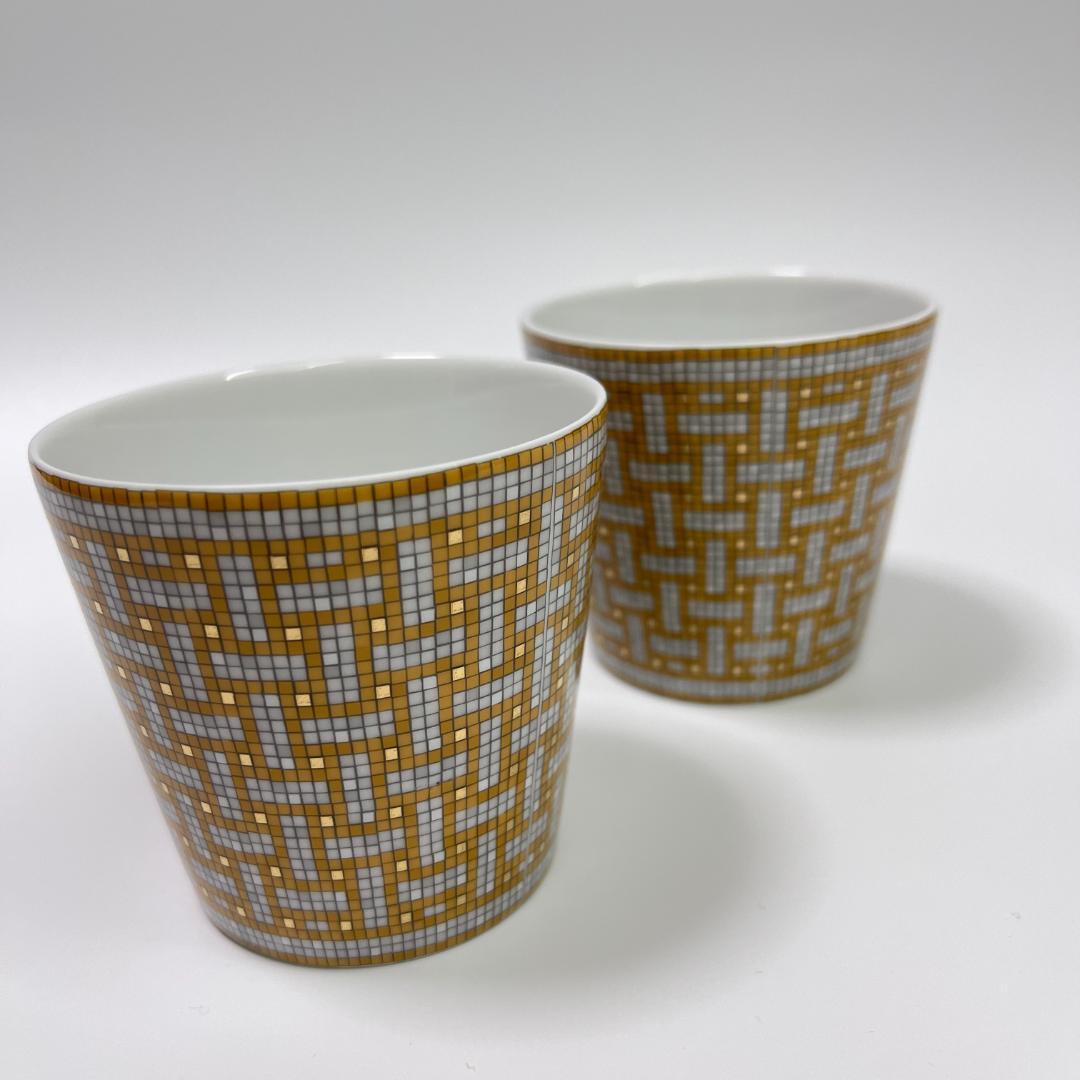 エルメス　ゴブレット 〈モザイク 24〉 ゴールド2客セット　新品未使用品