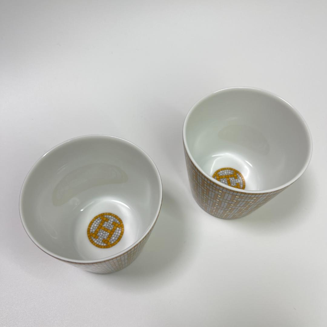 エルメス　ゴブレット 〈モザイク 24〉 ゴールド2客セット　新品未使用品