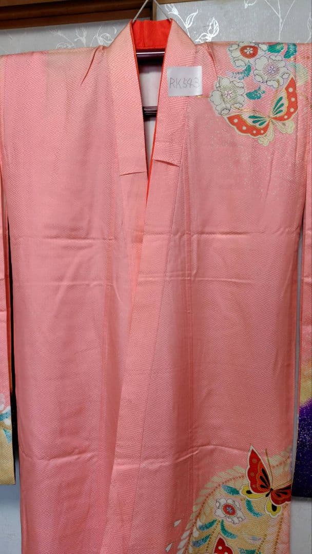 RK543洗える子供着物着丈133センチ裄丈56センチ美品非常に綺麗