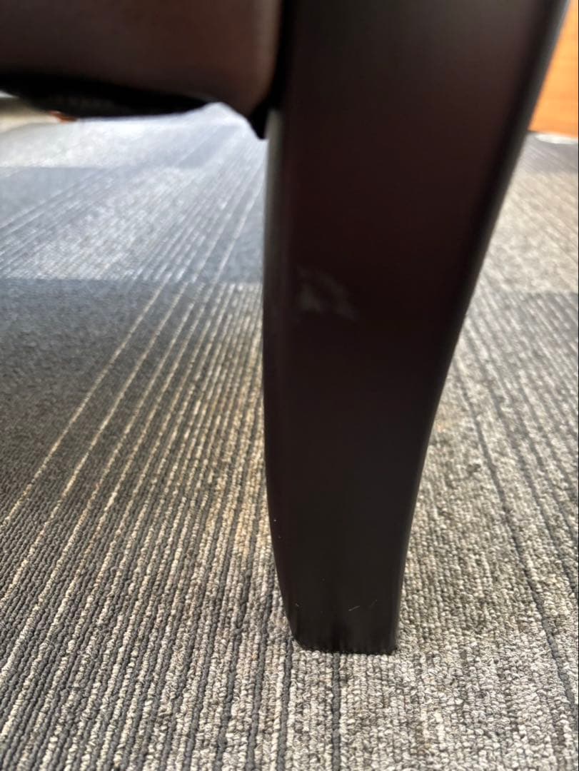 美品総革張 ダークブラウン アームチェア 1人掛けソファ 定価270,000円