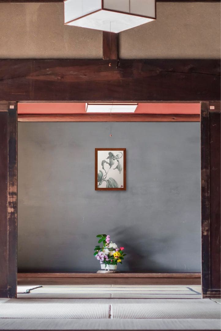 自作 水墨画 『緑神図』原画