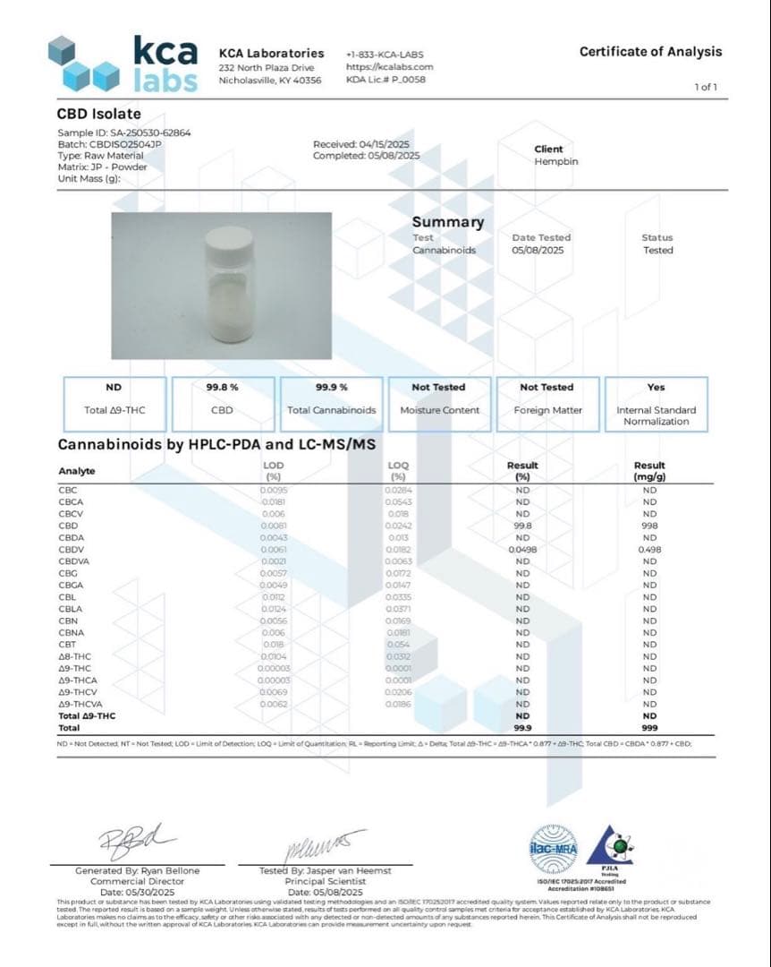 CBD アイソレート 100g 99.8% CBN CBG - メルカリ