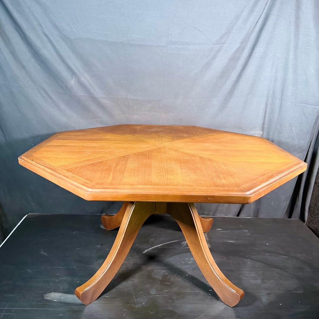 HR762 【天板木目が素敵な】maruni センターテーブル　8角形