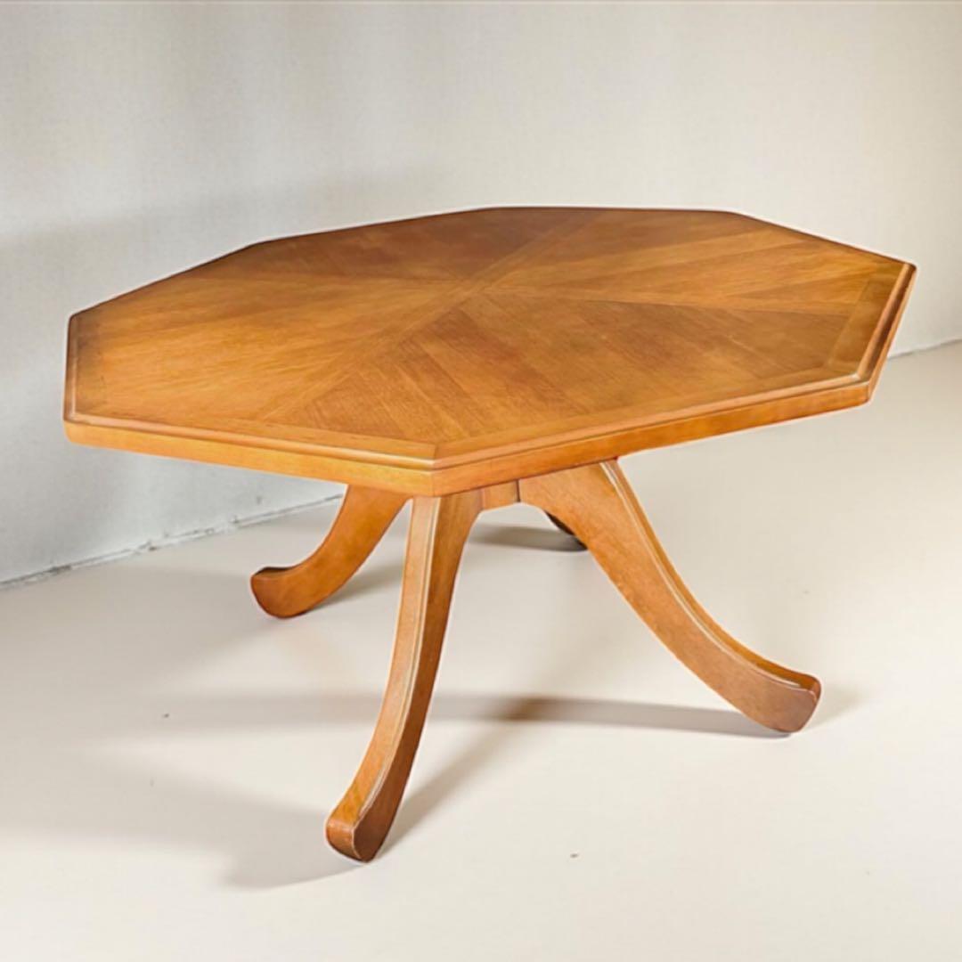 HR762 【天板木目が素敵な】maruni センターテーブル　8角形