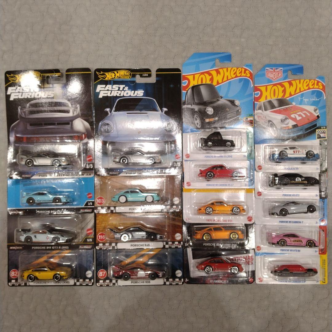 ホットウィール ポルシェ18台セット ベーシック プレミアム シルバー