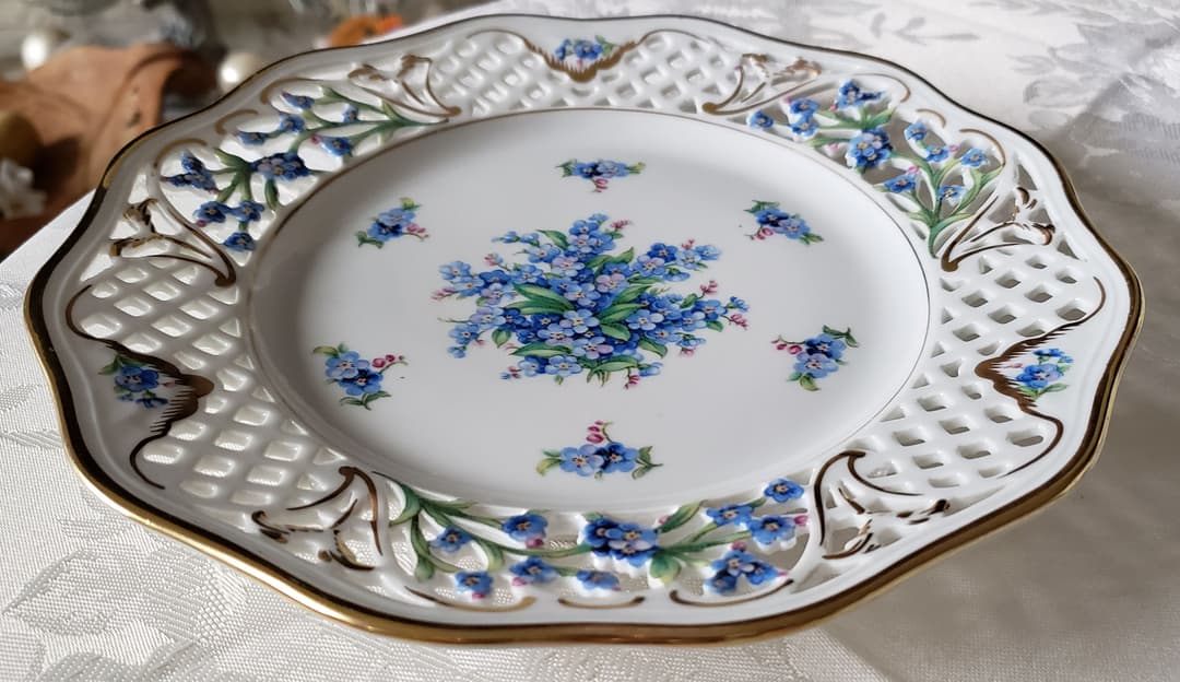 シューマン ⑭ ババリア 勿忘草 ピアス プレート 21.5cm