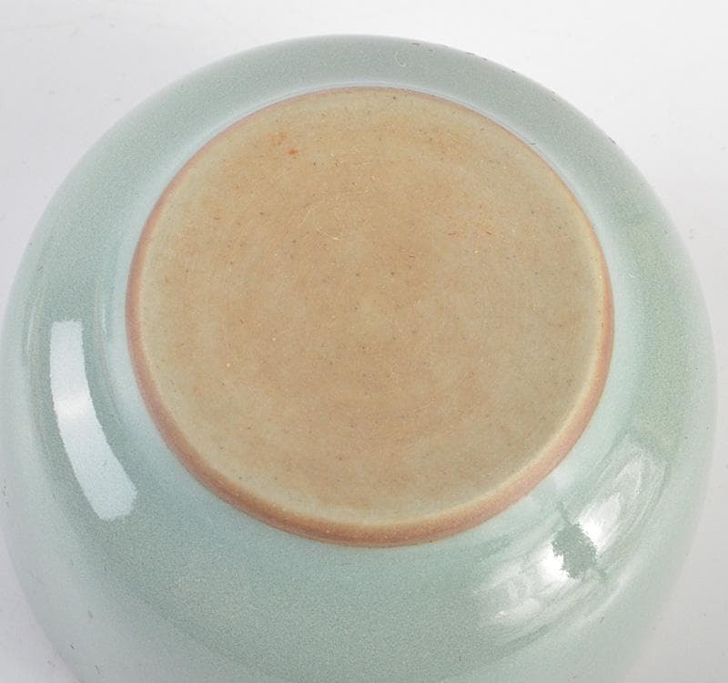 茶道具 三代 諏訪蘇山作 青磁 桃香合 表千家堀内宗完兼中斎極め箱C