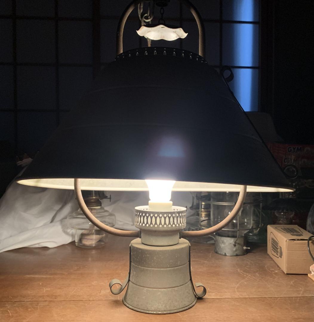 アンティーク!! アルミ製 ペンダントライト ヴィンテージ 現状品!!