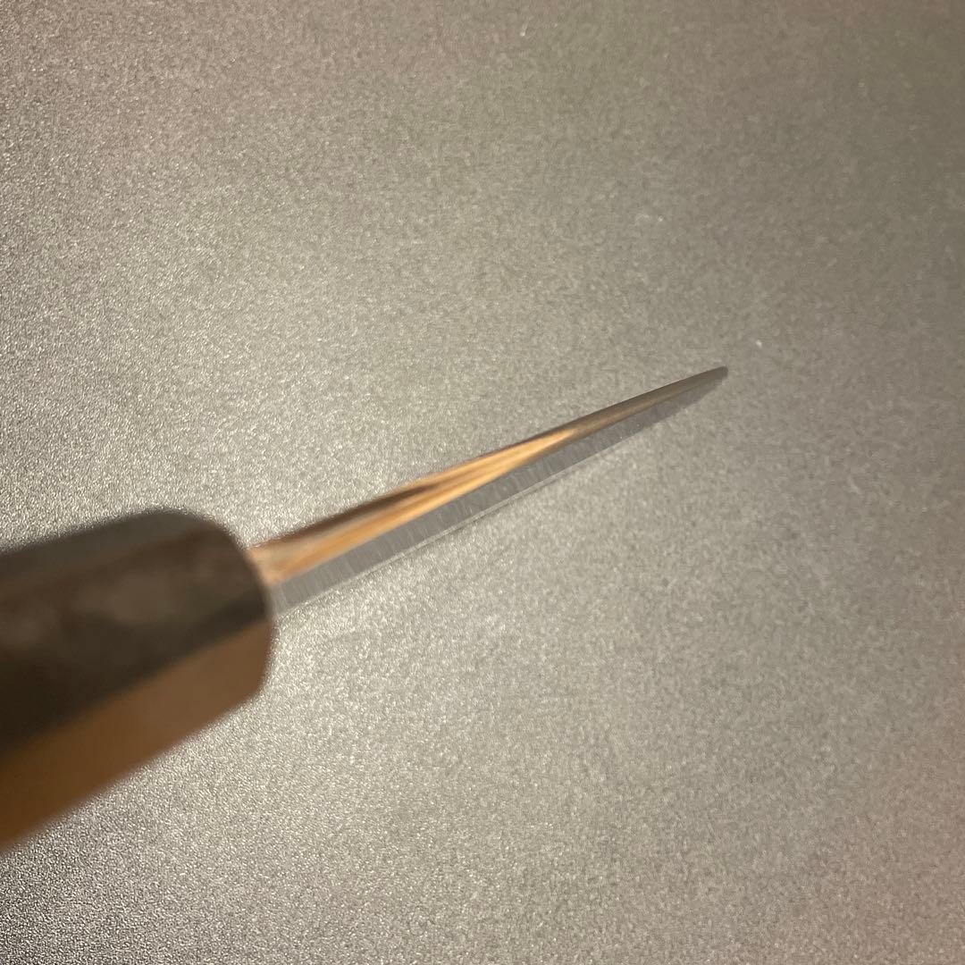 薄刃包丁 7.5寸 刃渡約226 mm 白ニ鋼　黒檀柄