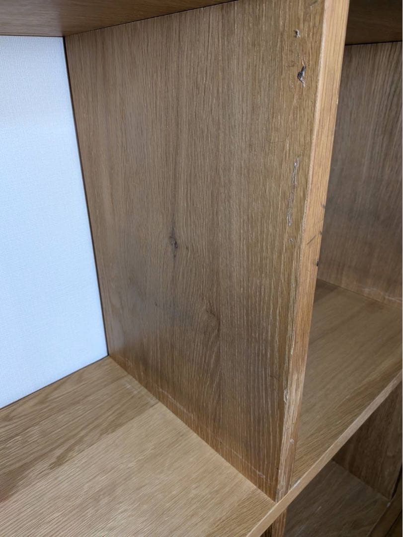 ■送料込■無印良品 スタッキングシェルフ 3×3 木製家具棚 オーク材 収納
