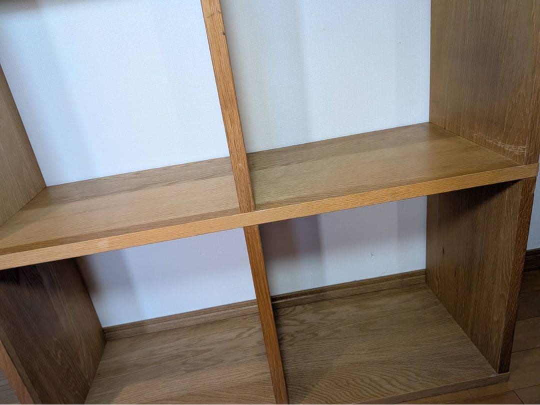 ■送料込■無印良品 スタッキングシェルフ 3×3 木製家具棚 オーク材 収納