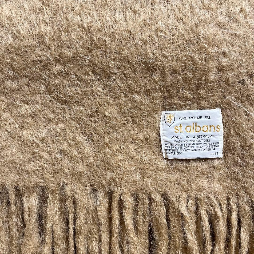 ヴィンテージ st.albans オーストラリア製 モヘヤ パイル ブランケット