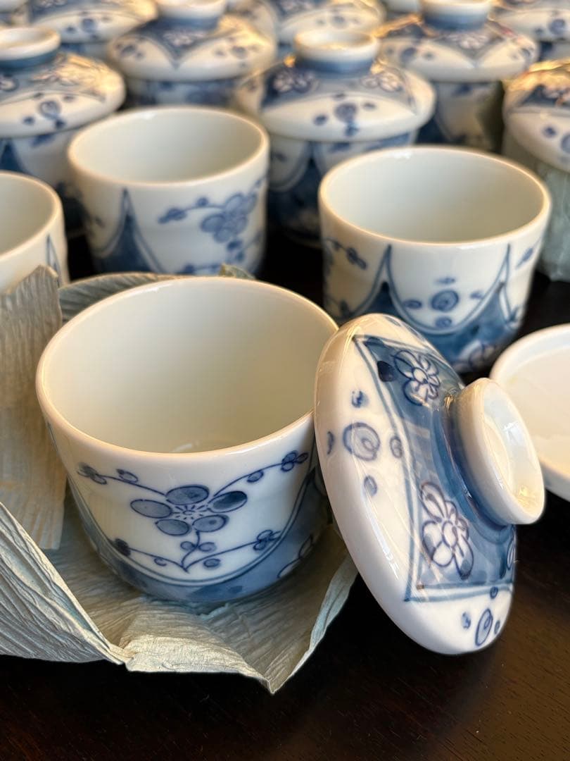 青白磁 茶碗蒸し椀 19客セット他