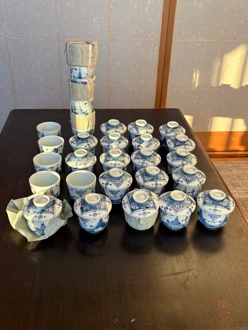 青白磁 茶碗蒸し椀 19客セット他